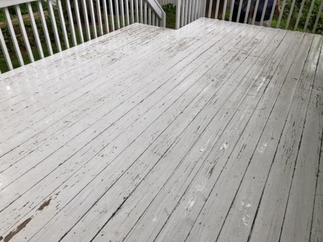 Our Power Washing Company cleaned everything up and restored the deck.