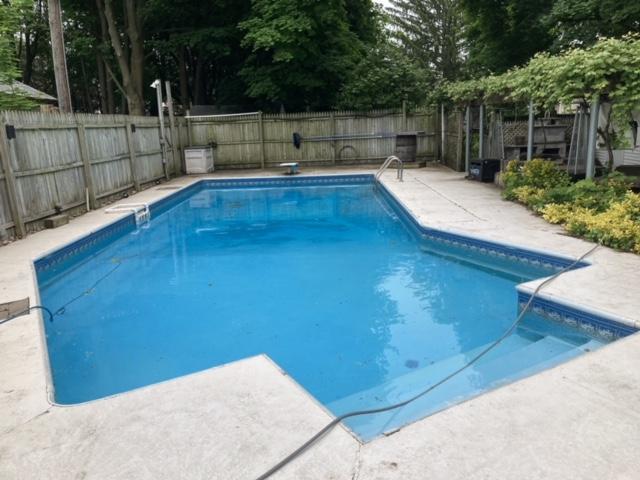 After pressure washing this pool deck looks  clean and great.