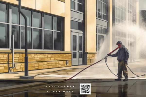 Image of commercial pressure washing service in Ansonia CT