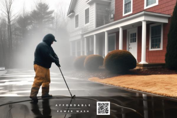 Image of a Power Washing Company at a residential property.