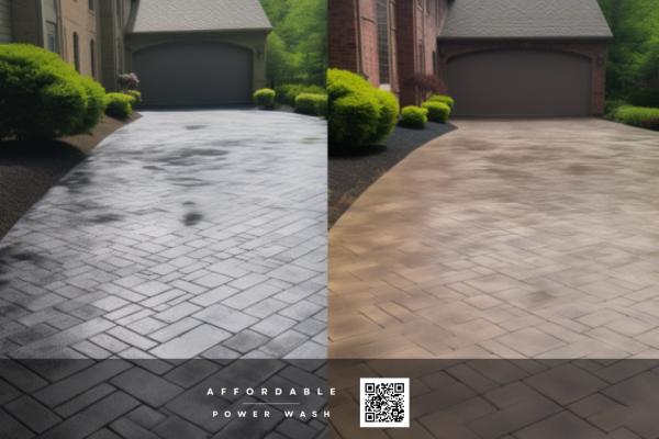 Image of driveway cleaning or power washing in Ansonia CT